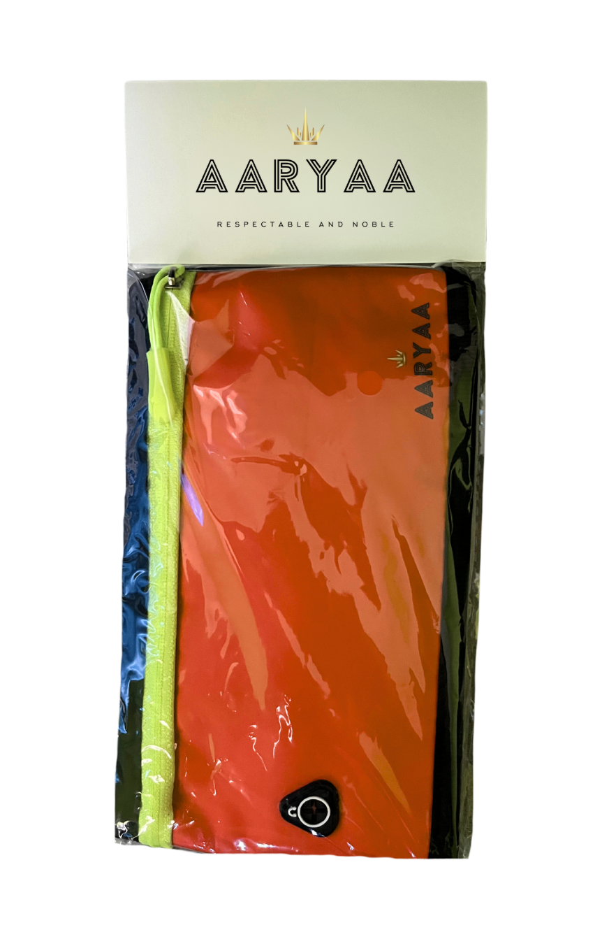 2025 EDITIE-AARYAA Reflecterende Runningbelt Met Bidonhouder- Oranje