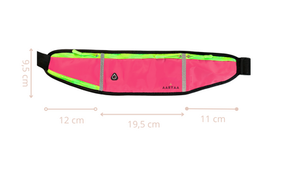 2025 EDITIE-AARYAA Reflecterende Runningbelt Met Bidonhouder- Roze